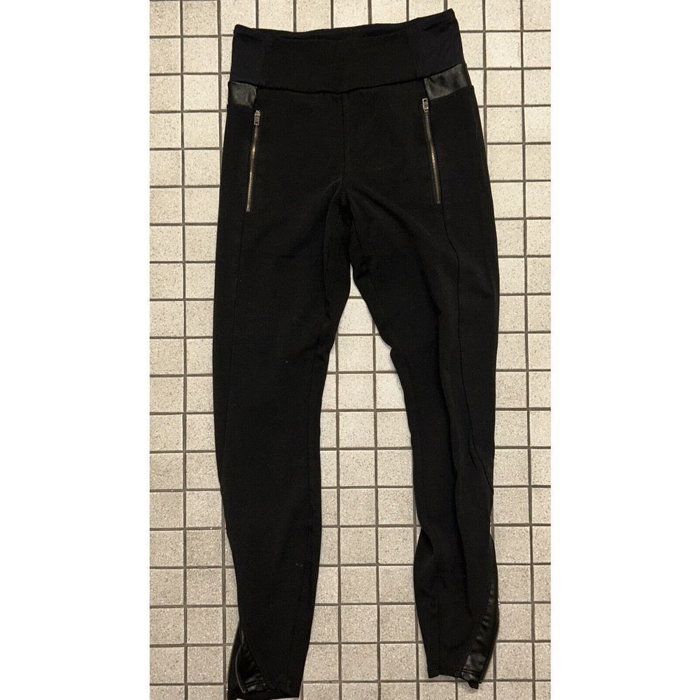 Athleta Luxe Ponte Black Pull-On Cropped Casual Leggings 870816 Womens XS